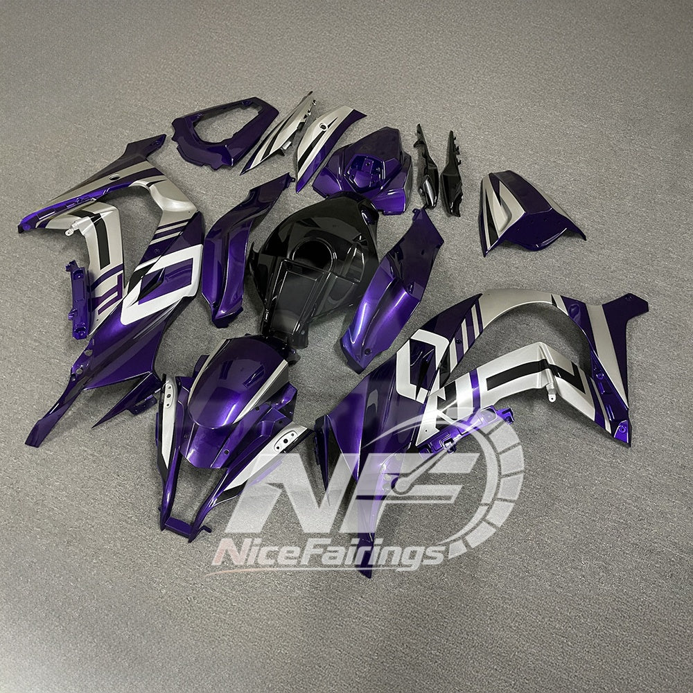 KAWASAKI ZX10R 2011-2015 Race Style Fairing Plastics | NiceFairings - side angle image