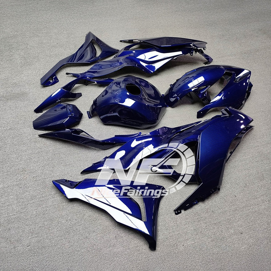 For Kawasaki ZX-6R 636 2024-2025 Replacement Fairing Set Matte Black Signature Edition | NiceFairings - side angle image