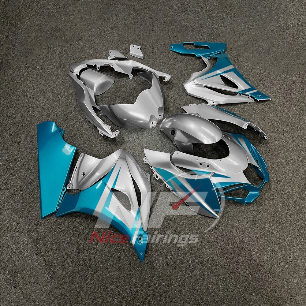 For Suzuki GSX-R1000 K17 17-26 Custom Fairings Teal ABS Sportbike Plastics | NiceFairings - side angle image