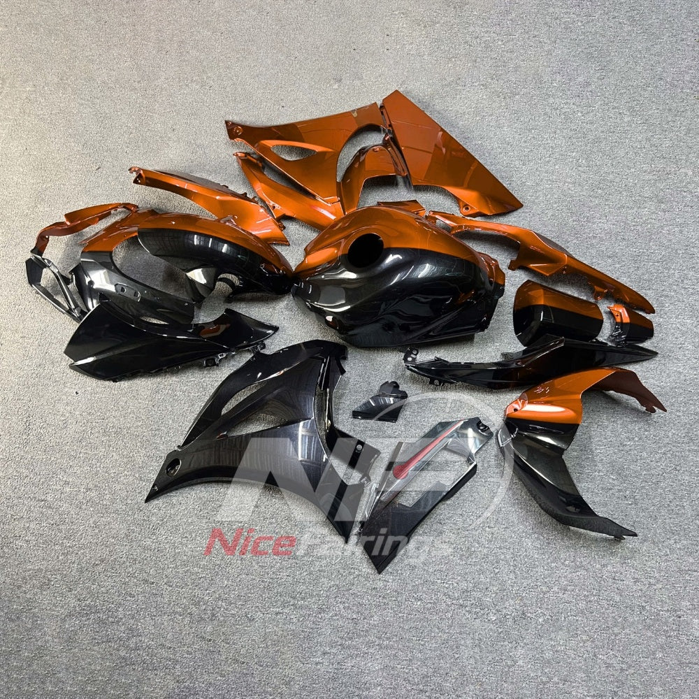 For Suzuki GSX-R1000 K17 2017-2026 K17 Sportbike Fairing Set Orange Black Custom Painted Plastics | NiceFairings - side angle image