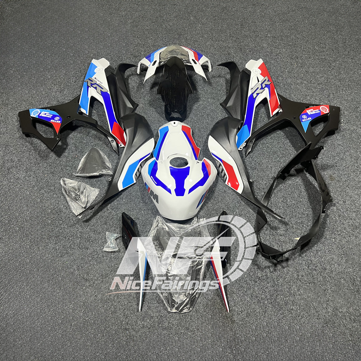 For BMW S1000RR 2019-2022 Race Replica Custom Painted ABS Body Kit With Tank Cover | NiceFairings - side angle image