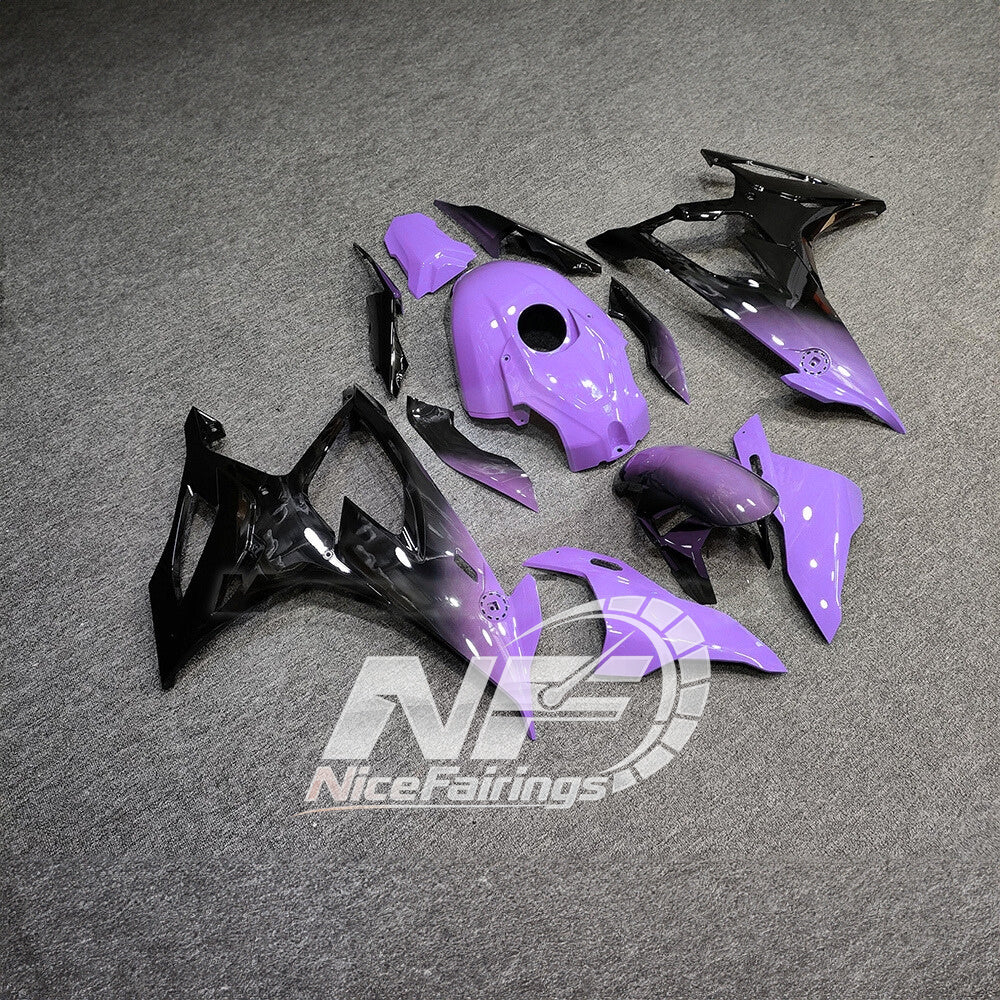 For BMW S1000RR 2019-2022 Stealth Black Premium Edition Custom Fairings, ABS Replacement Plastics Full Body Kit | NiceFairings - side angle image