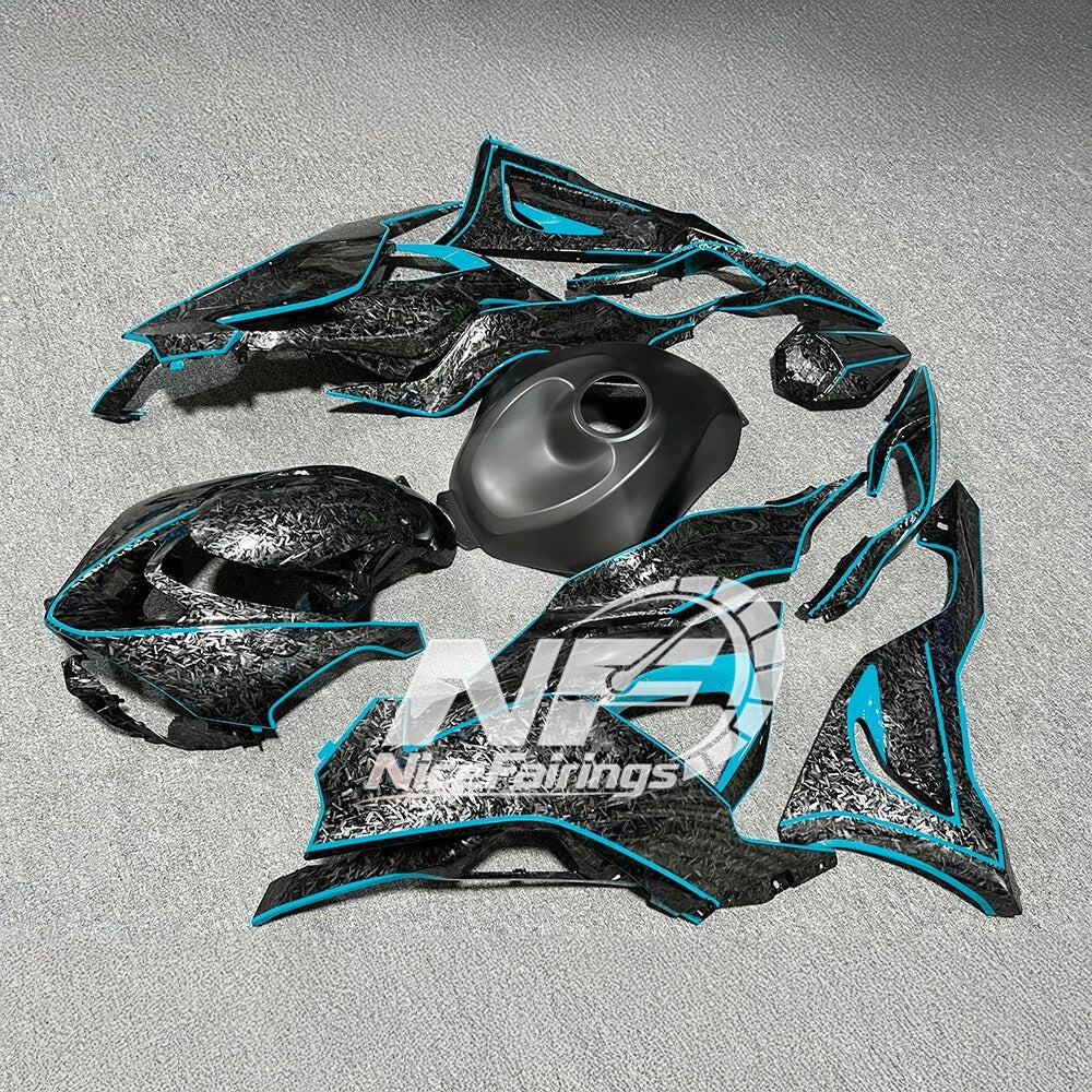 For Kawasaki Ninja ZX6R 636 2024-2025 Sportbike Plastics Track Edition Signature Edition | NiceFairings - side angle image