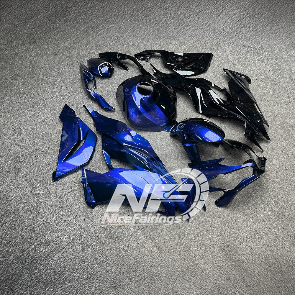 ZX6R 636 2019-2023 Painted Motorcycle Bodywork Orange Black Tank Cover | NiceFairings - side angle image