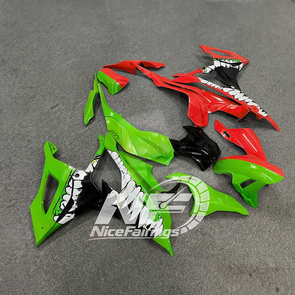For BMW S1000RR 2019-2022 Tri Color Motorcycle Fairing Kit, Aftermarket ABS Body Panels | NiceFairings - side angle image