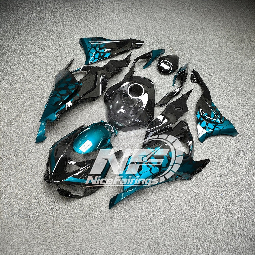 For Kawasaki Ninja ZX6R 636 2024-2025 Sportbike Plastics Track Edition Special Edition | NiceFairings - side angle image