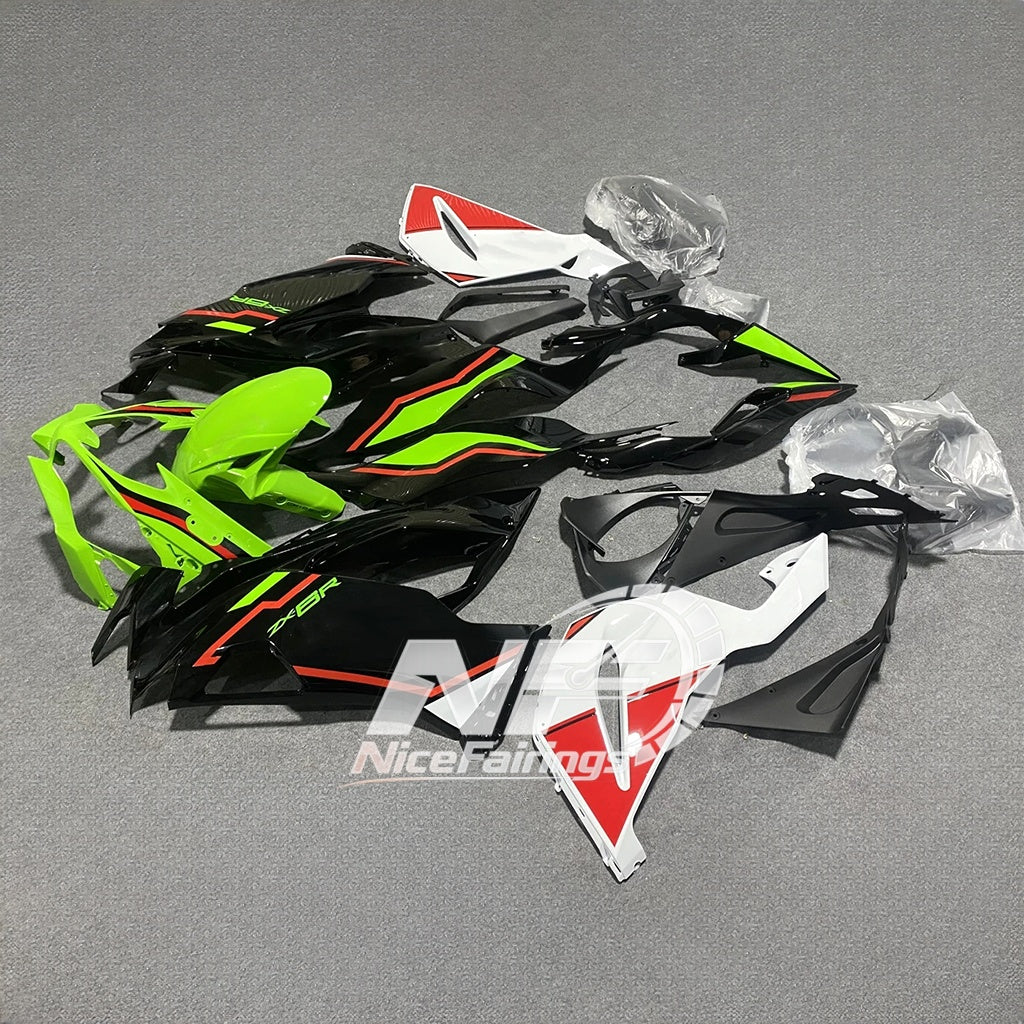 Kawasaki ZX-6R 636 2019-2023 Replacement Fairing Set Pearl White | NiceFairings - side angle image