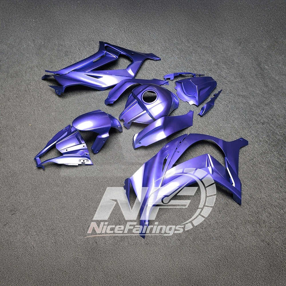 KAWASAKI ZX10R 2011-2015 Race Style Fairing Plastics | NiceFairings - side angle image