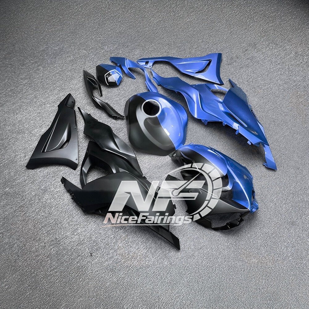 For Kawasaki Ninja ZX6R 636 2024-2025 Sportbike Plastics Custom Graphics Tank Cover | NiceFairings - side angle image