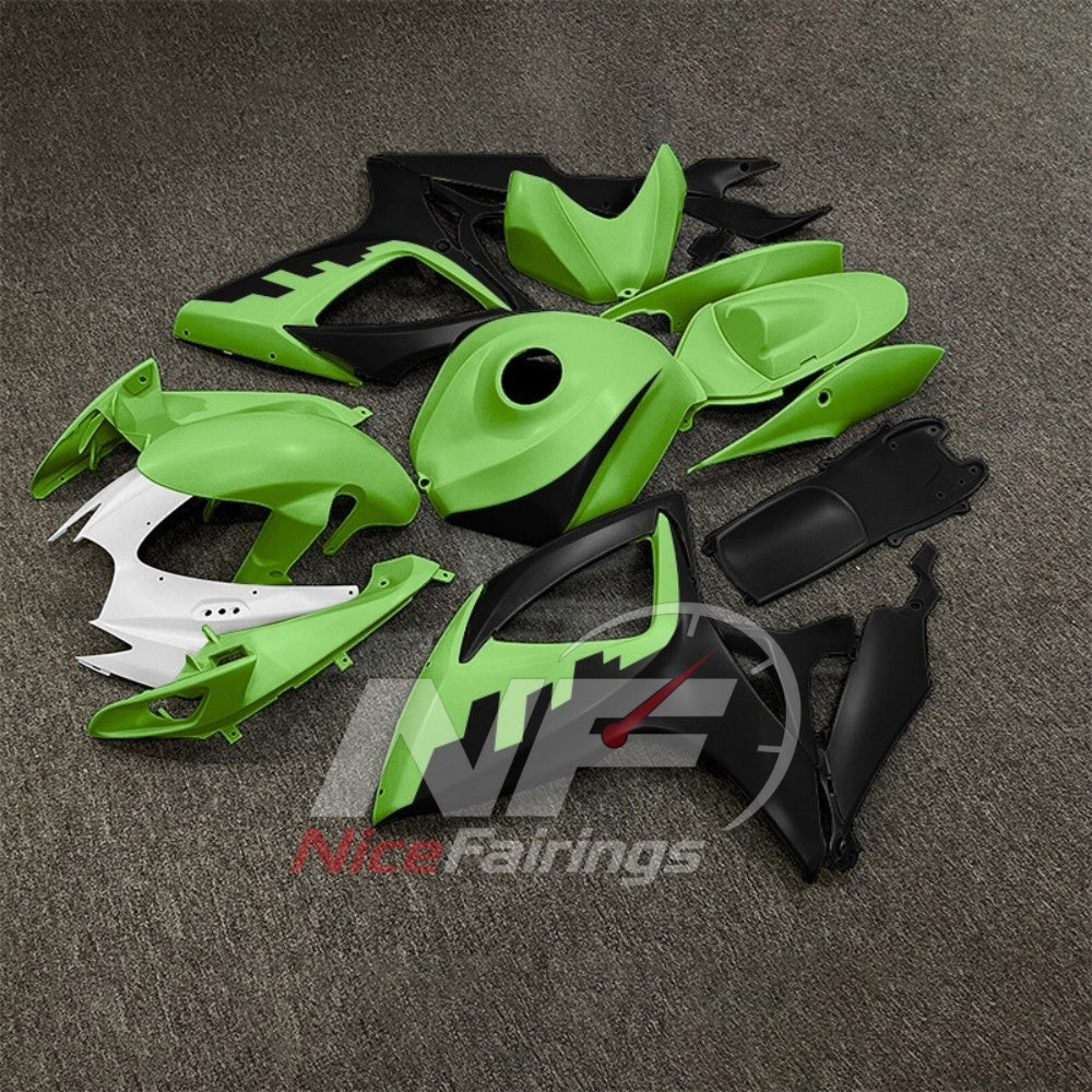 For Suzuki GSX-R600 GSX-R750 K6 2006-2007 Custom Fairings Black ABS Sportbike Plastics | NiceFairings - side angle image