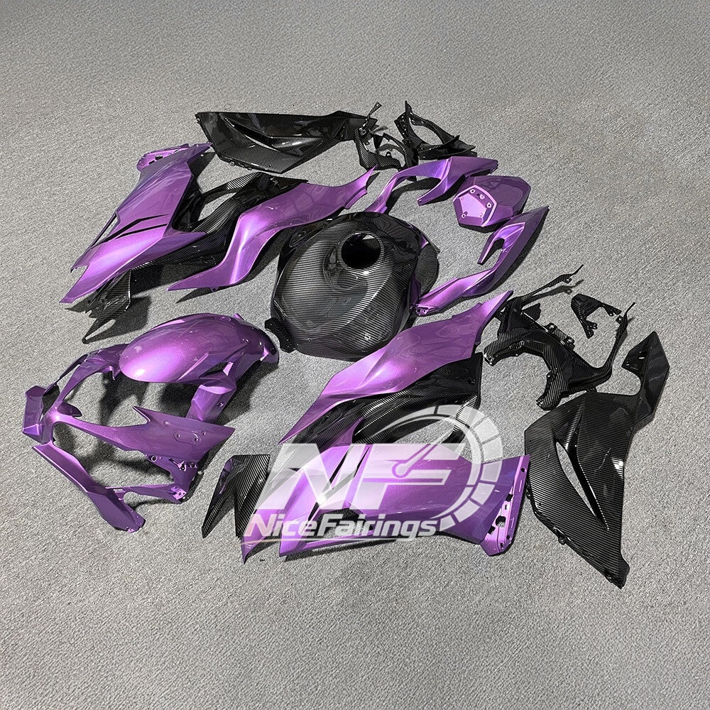 For Kawasaki Ninja ZX-6R 636 2019-2023 Custom Fairings Lime Green Special Edition | NiceFairings - side angle image
