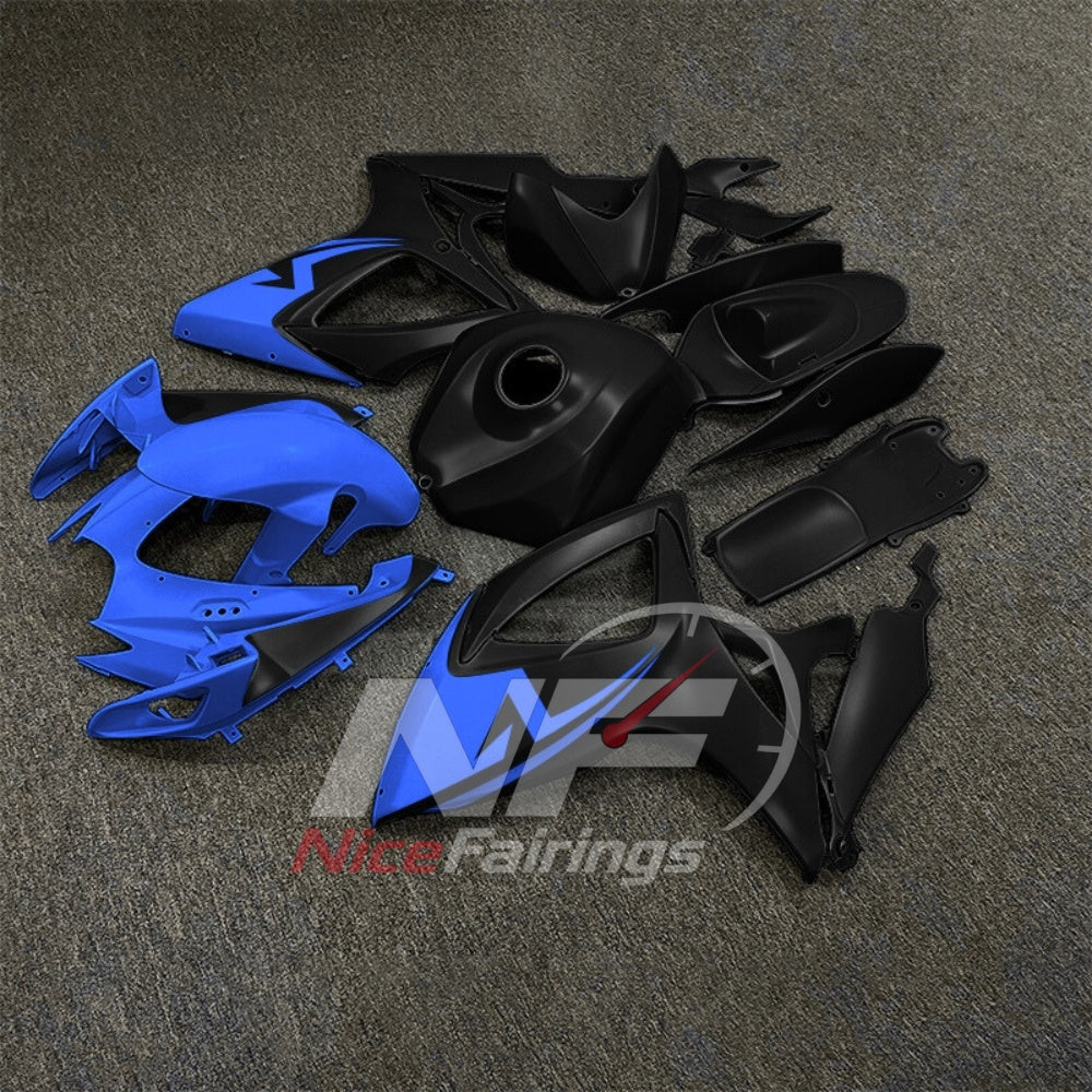 For Suzuki GSXR600 GSXR750 K6 2006-2007 Motorcycle Fairing Kit Black Gray Body Panels | NiceFairings - side angle image