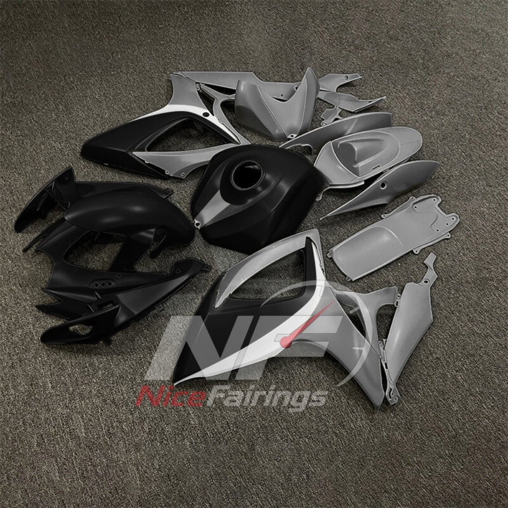 For Suzuki GSXR600 GSXR750 K6 2006-2007 ABS Body Kit Gray Street Track Fairings | NiceFairings - side angle image