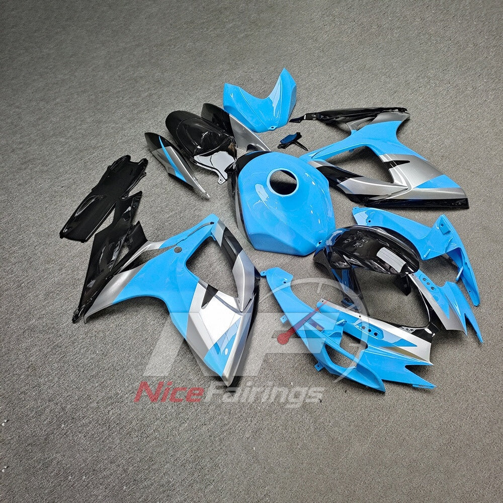 For Suzuki GSX-R600 GSX-R750 K6 2006-2007 Sportbike Fairing Set Gray Custom Painted Plastics | NiceFairings - side angle image