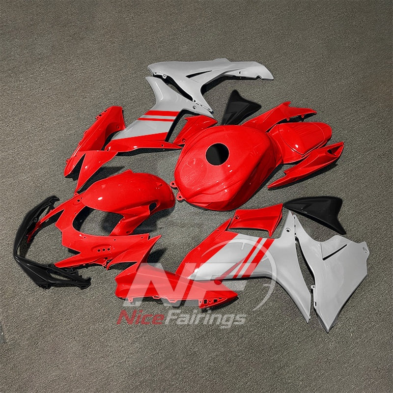For Suzuki GSXR600 GSXR750 K11 2011-2016 Motorcycle Fairing Kit Red Black Body Panels | NiceFairings - side angle image