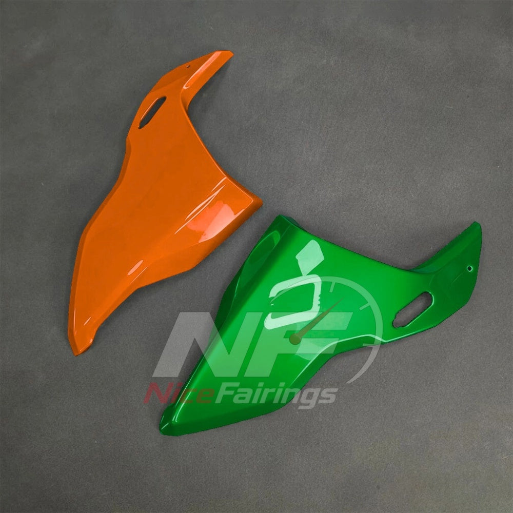 For BMW S1000RR 2025-2026 Orange Black Motorcycle Fairing Kit with Aftermarket Body Panels | NiceFairings - side angle image