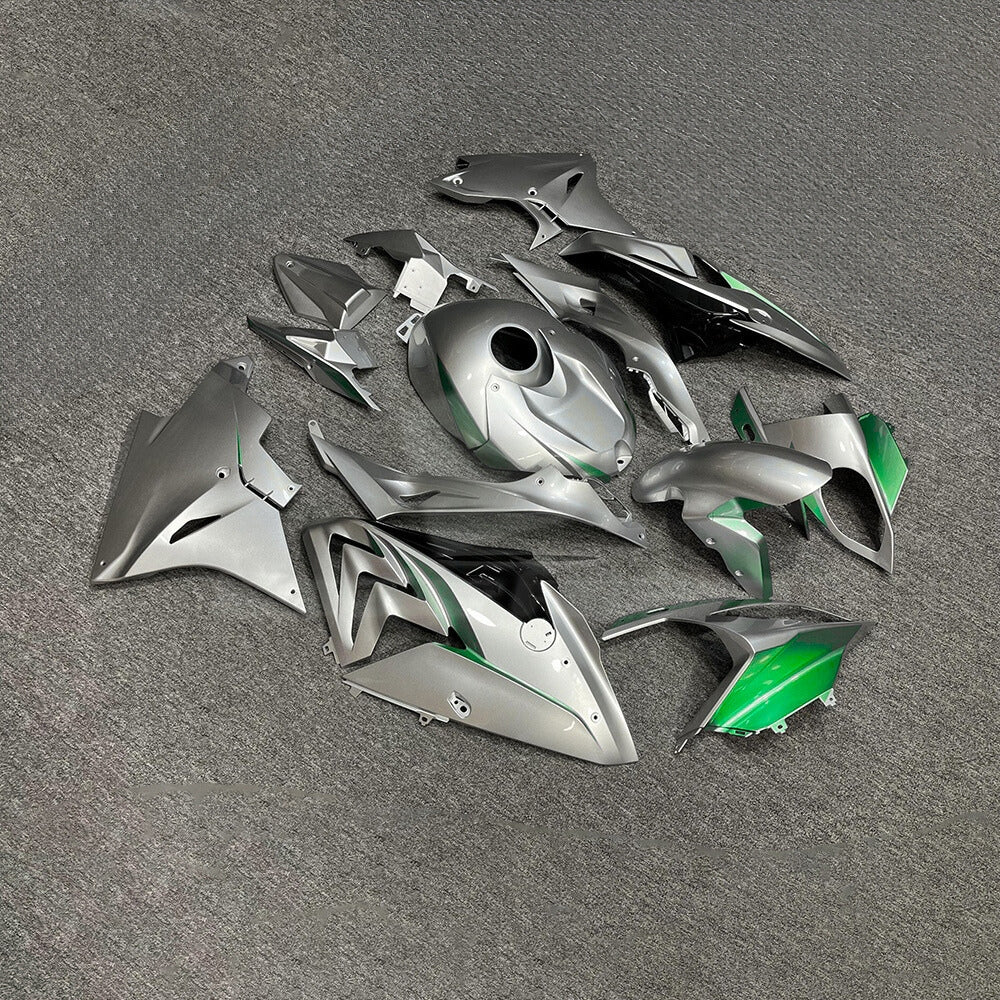 For BMW S1000RR 2017-2018 Blue Silver Tank Cover Edition Custom Painted ABS Body Kit For Street Or Track | NiceFairings - side angle image