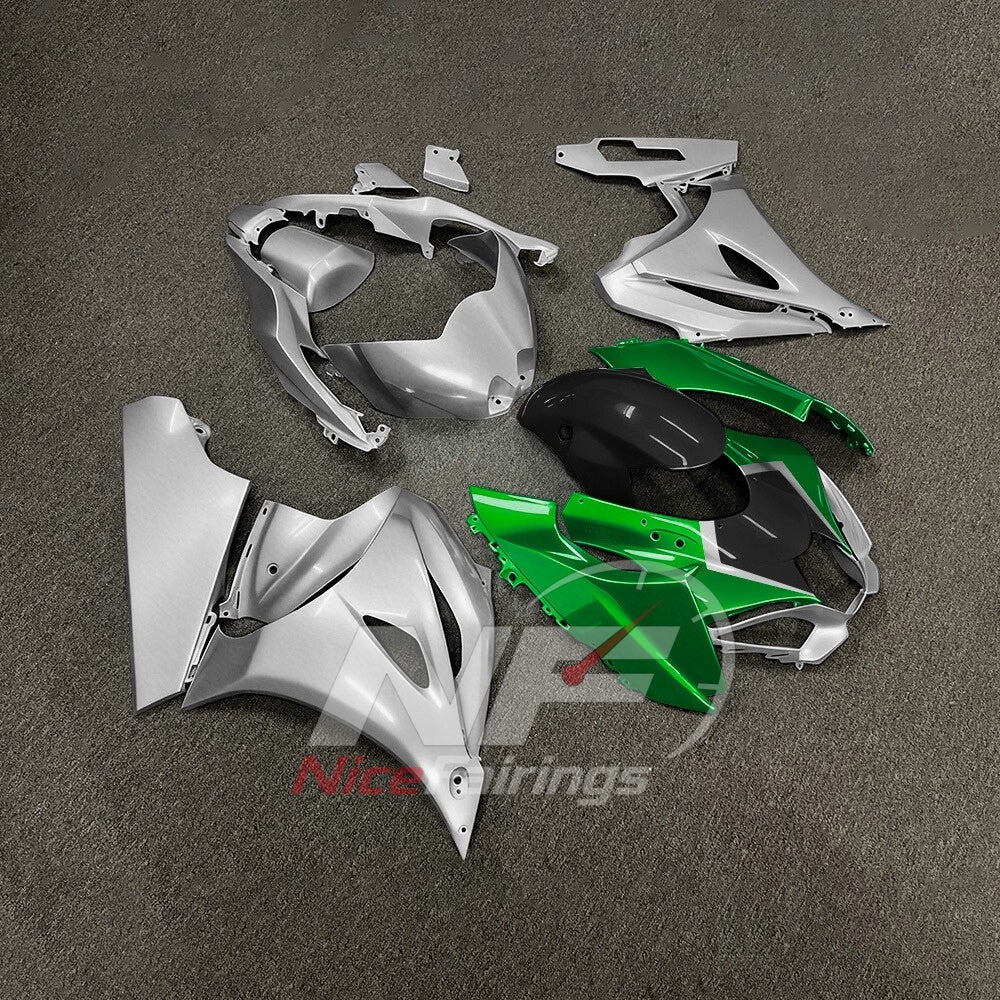 For Suzuki GSXR1000 K17 17-26 ABS Fairing Kit Green Black Painted Bodywork | NiceFairings - side angle image