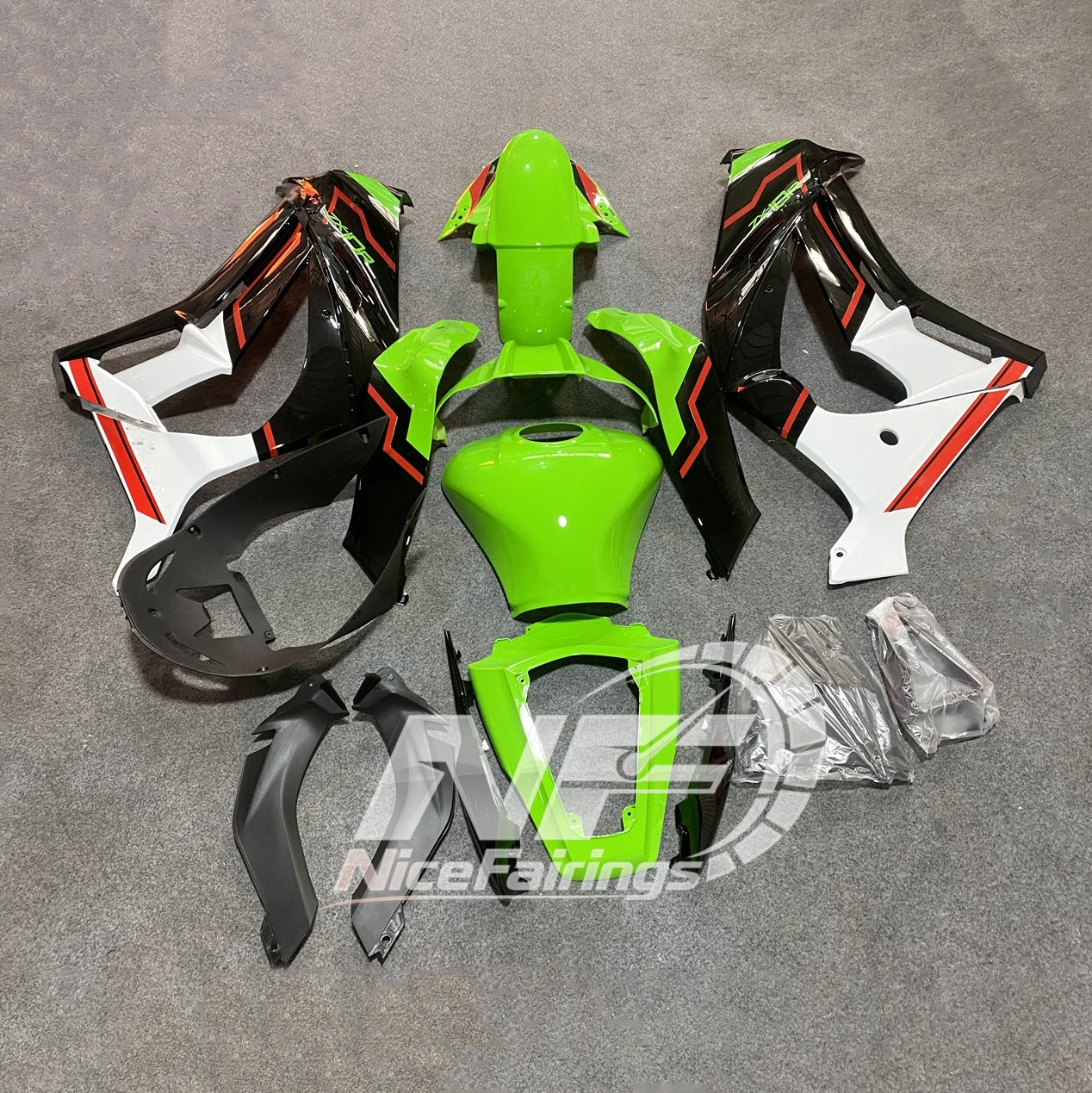 Ninja ZX10R 2011-2015 ABS Body Panels Fairing Set | NiceFairings - side angle image