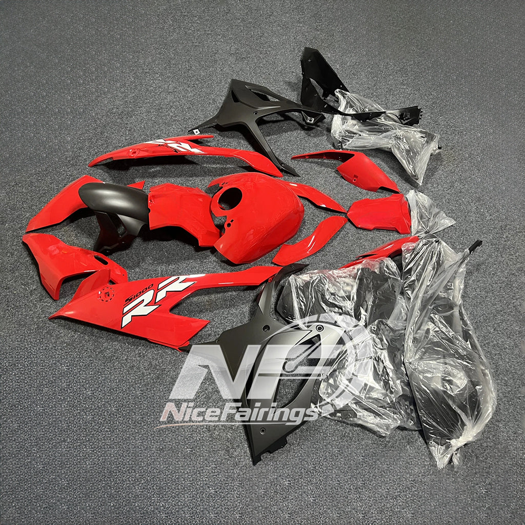 For BMW S1000RR 2019-2022 Racing Blue Motorcycle Fairing Kit, Aftermarket ABS Body Panels | NiceFairings - side angle image