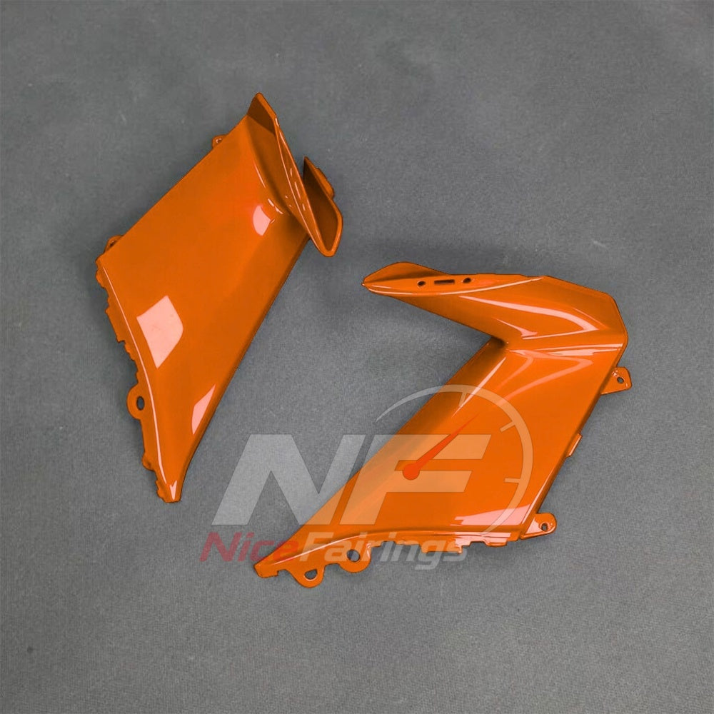 For BMW S1000RR 2025-2026 Orange Black Custom Fairings with ABS Sportbike Plastics and Full Body Kit | NiceFairings - side angle image