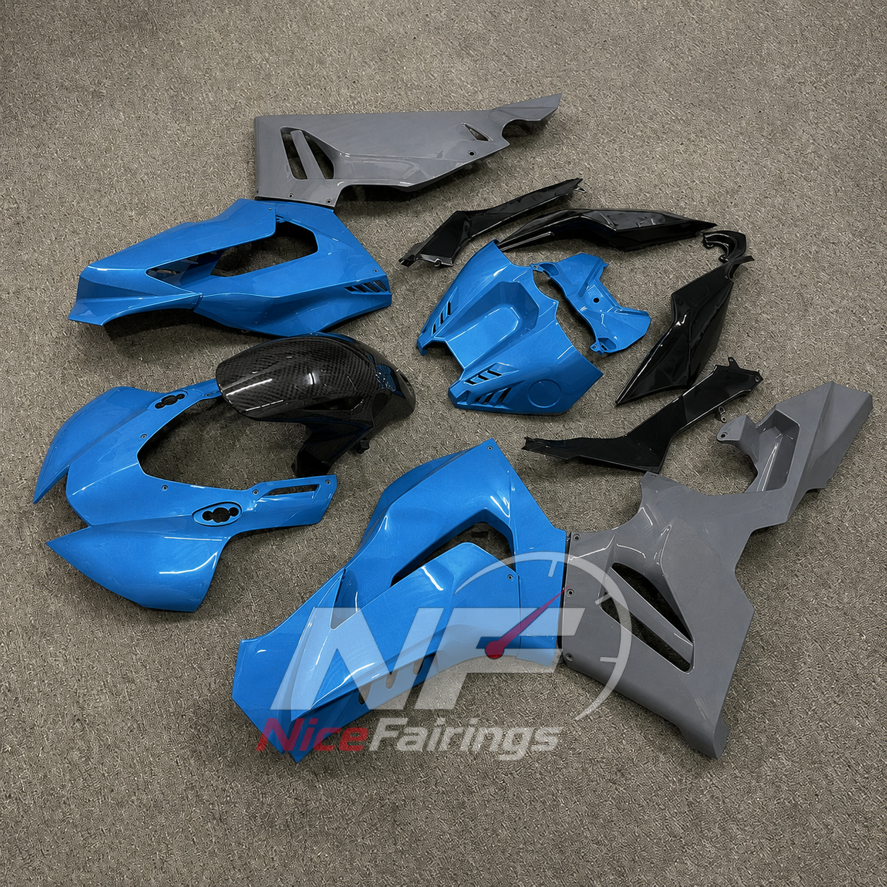 Blue Grey Black ABS fairing kit for Honda CBR1000RR-R 2020-2023, design D24-P02 - image 3