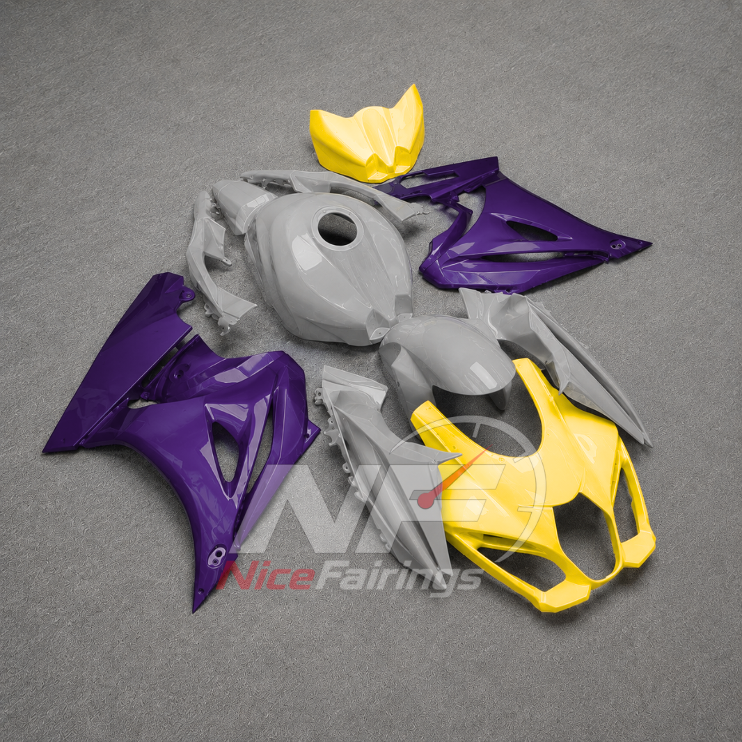 For Suzuki GSXR1000 K17 2017-2026 Painted ABS Fairings Purple Yellow Complete Bodywork | NiceFairings - side angle image