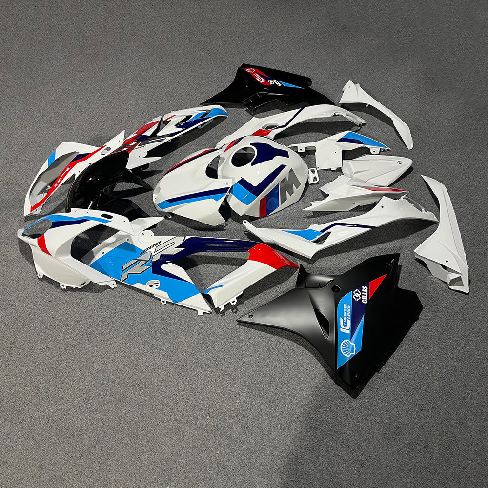 For BMW S1000RR 2017-2018 Red Black Tank Cover Edition Custom Fairings, ABS Replacement Plastics Full Body Kit | NiceFairings - side angle image
