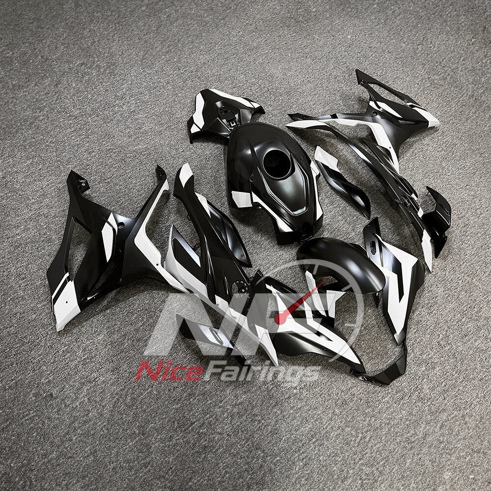 For BMW S1000RR 2023-2024 Red Black ABS Body Kit with Street and Track Fairing Panels | NiceFairings - side angle image