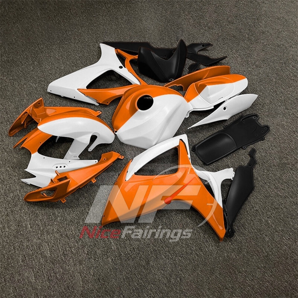 For Suzuki GSX-R600 GSX-R750 K6 2006-2007 Custom Fairings Gray ABS Sportbike Plastics | NiceFairings - side angle image