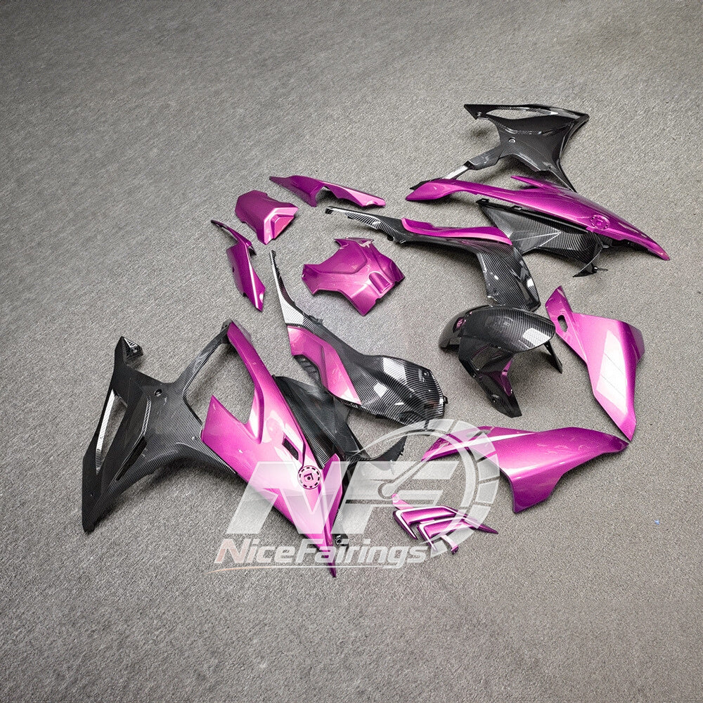 For BMW S1000RR 2019-2022 M Motorsport Full Fairing Kit, Painted ABS Motorcycle Plastics | NiceFairings - side angle image
