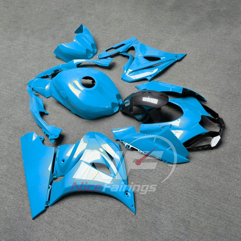 For Suzuki GSXR1000 K17 2017-2026 ABS Fairing Kit Blue Painted Bodywork | NiceFairings - side angle image