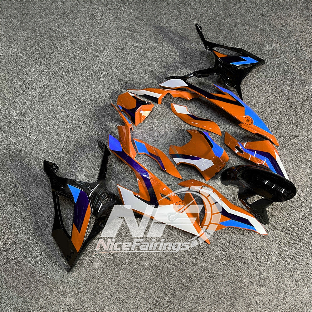 For BMW S1000RR 2019-2022 Custom Graphics ABS Fairing Kit, Custom Painted Motorcycle Bodywork | NiceFairings - side angle image