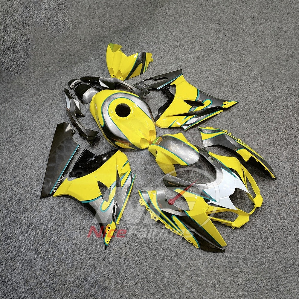 For Suzuki GSX-R1000 K17 17-26 Custom Fairings Yellow ABS Sportbike Plastics | NiceFairings - side angle image