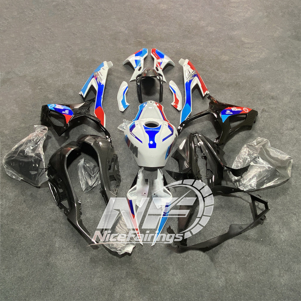 For BMW S1000RR 2019-2022 Gloss Black Sportbike Fairings, Custom ABS Bodywork And Replacement Plastics | NiceFairings - side angle image