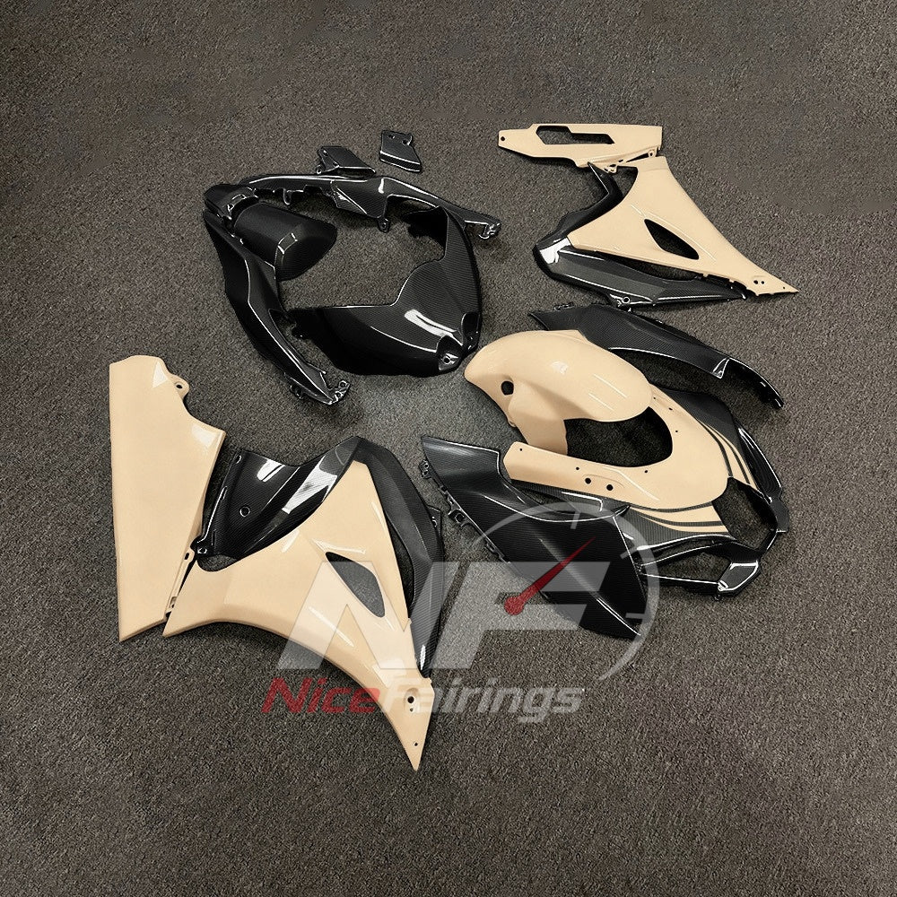 For Suzuki GSXR1000 K17 2017 2018-2026 ABS Fairing Kit Yellow Orange Painted Bodywork | NiceFairings - side angle image