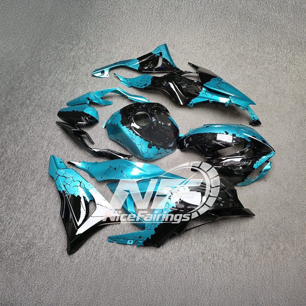 For Kawasaki ZX-6R 636 2024-2025 Replacement Fairing Set Matte Black Special Edition | NiceFairings - rear angle image