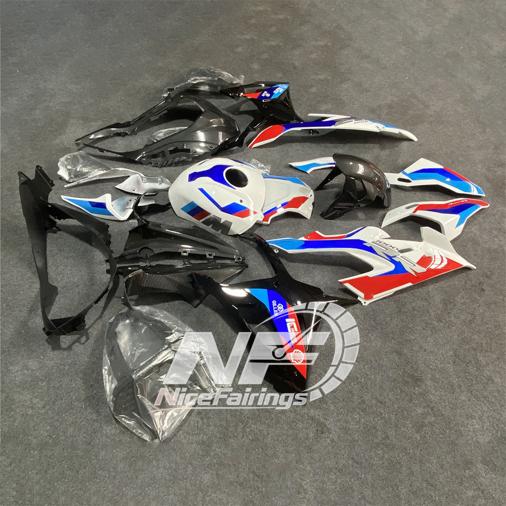 For BMW S1000RR 2019-2022 Gloss Black Sportbike Fairings, Custom ABS Bodywork And Replacement Plastics | NiceFairings - rear angle image