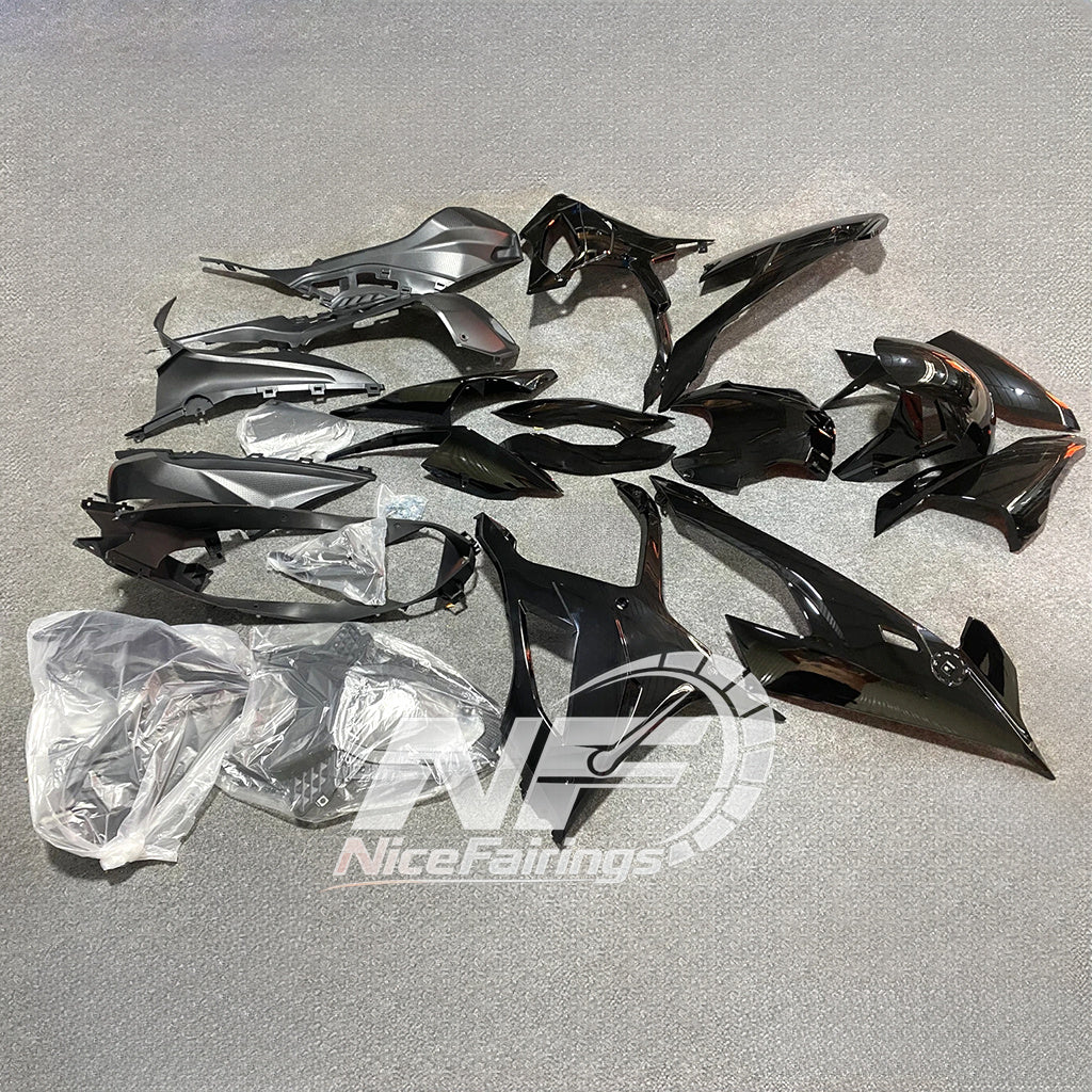 For BMW S1000RR 2019-2022 Blue White ABS Fairing Kit, Custom Painted Motorcycle Bodywork | NiceFairings - rear angle image