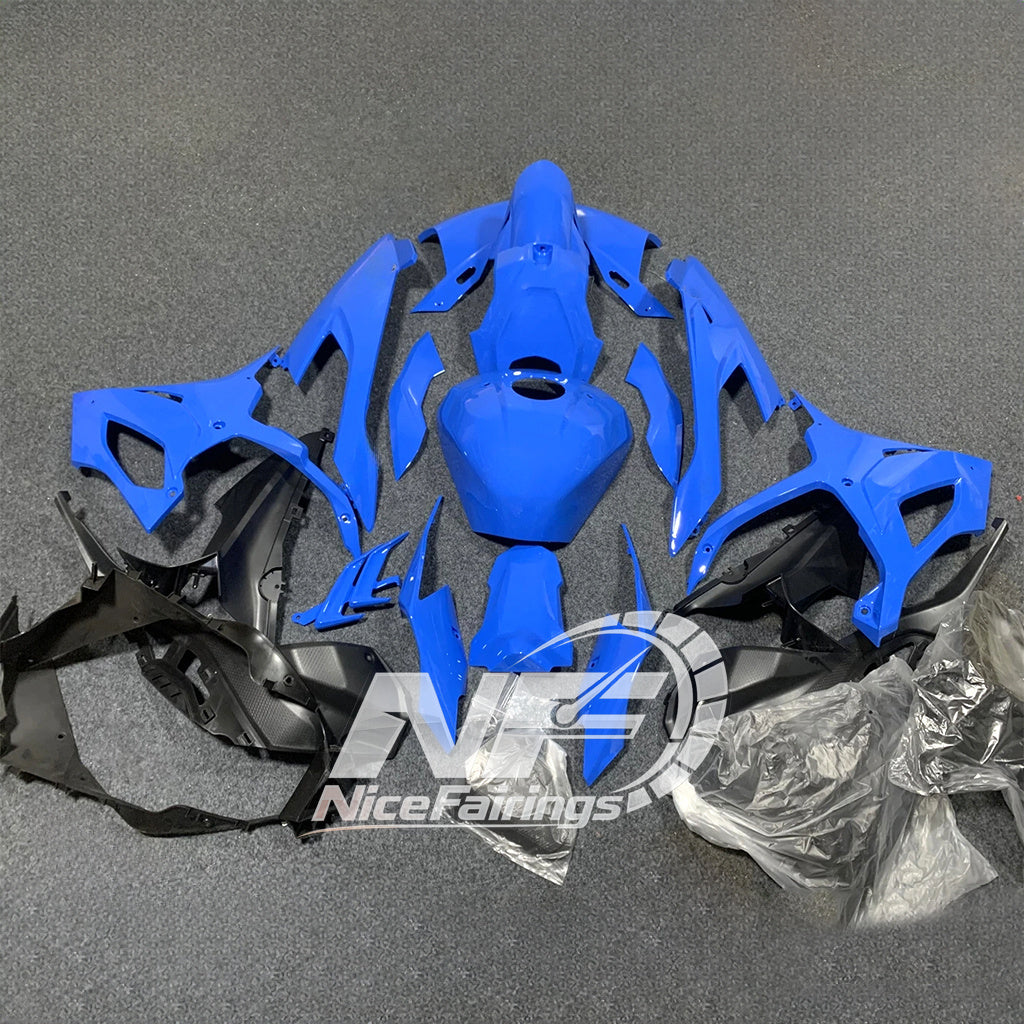 For BMW S1000RR 2019-2022 Gloss Black Custom Fairings, ABS Replacement Plastics Full Body Kit | NiceFairings - rear angle image