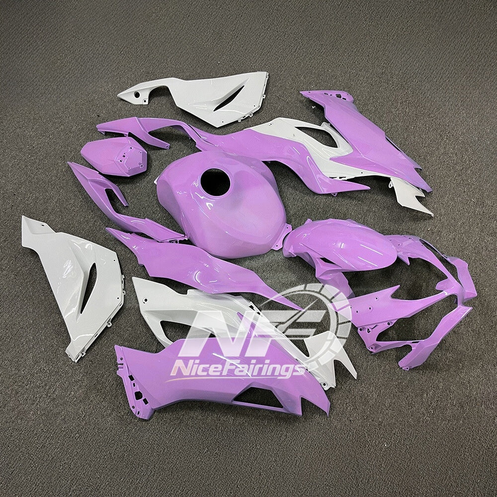 ZX6R 636 2019-2023 Painted Motorcycle Bodywork Gloss White Tank Cover | NiceFairings - rear angle image