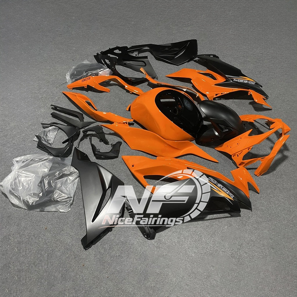 Kawasaki ZX6R 636 2019-2023 ABS Fairing Kit Green Black Tank Cover | NiceFairings - rear angle image