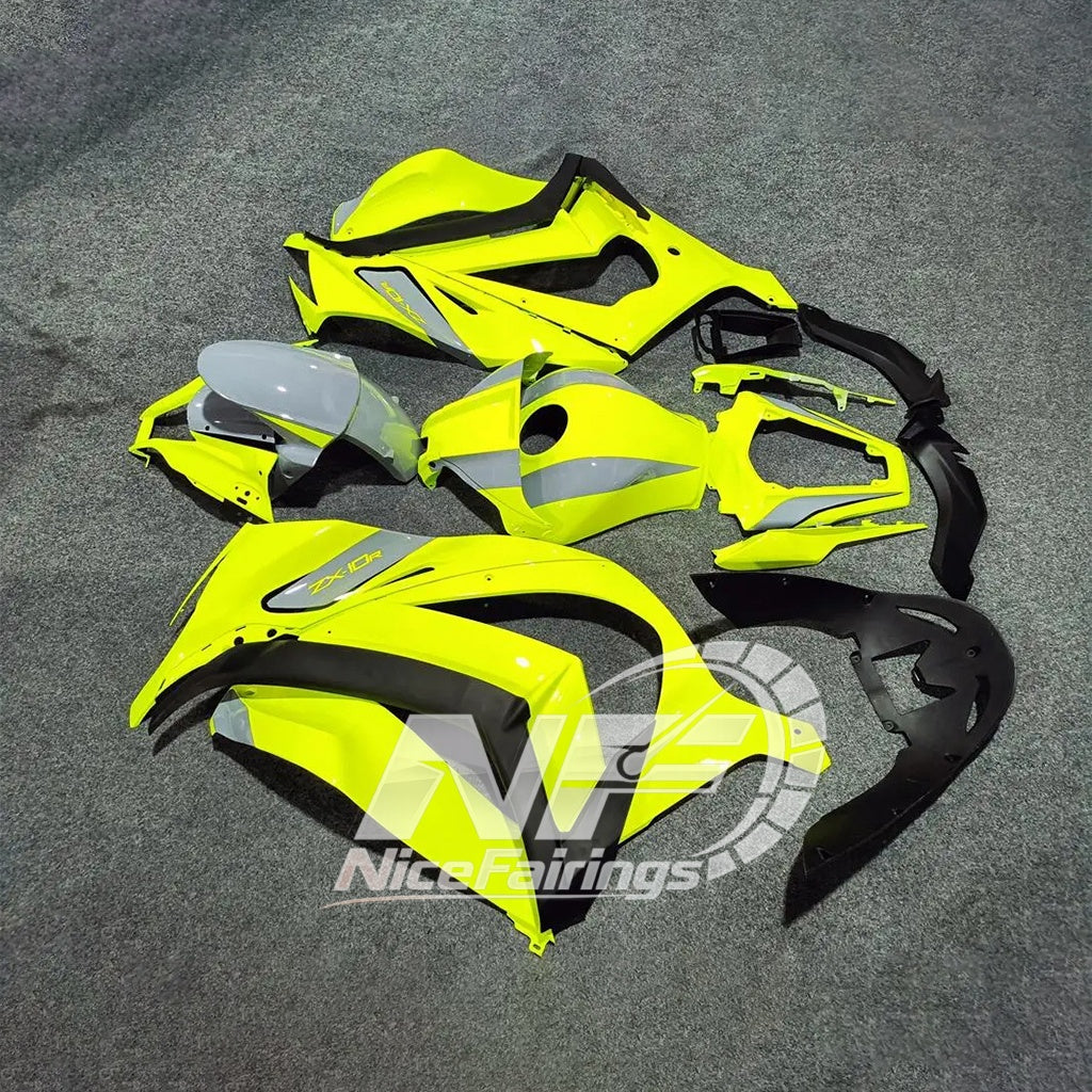 For KAWASAKI ZX10R 2011-2015 Custom Sportbike Fairings | NiceFairings - rear angle image