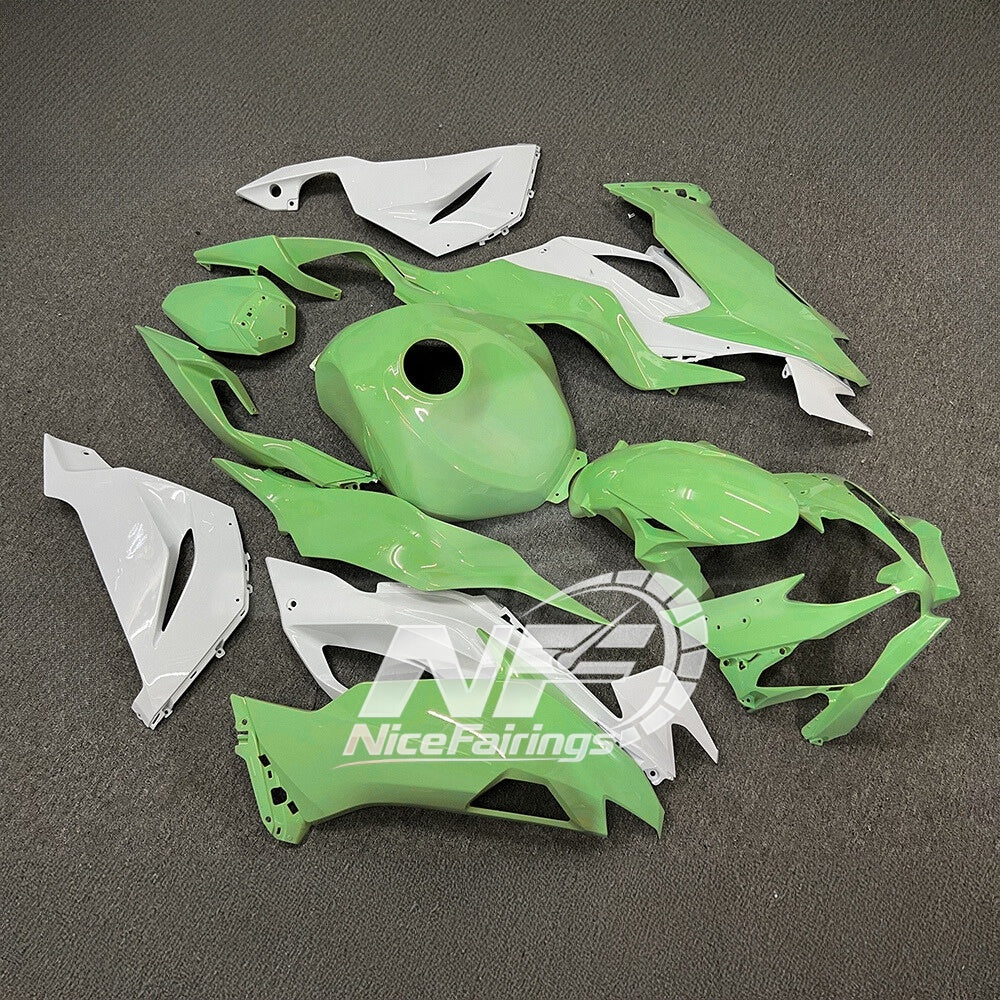 Ninja ZX6R 636 2019-2023 Sportbike Plastics Green Black Tank Cover | NiceFairings - rear angle image