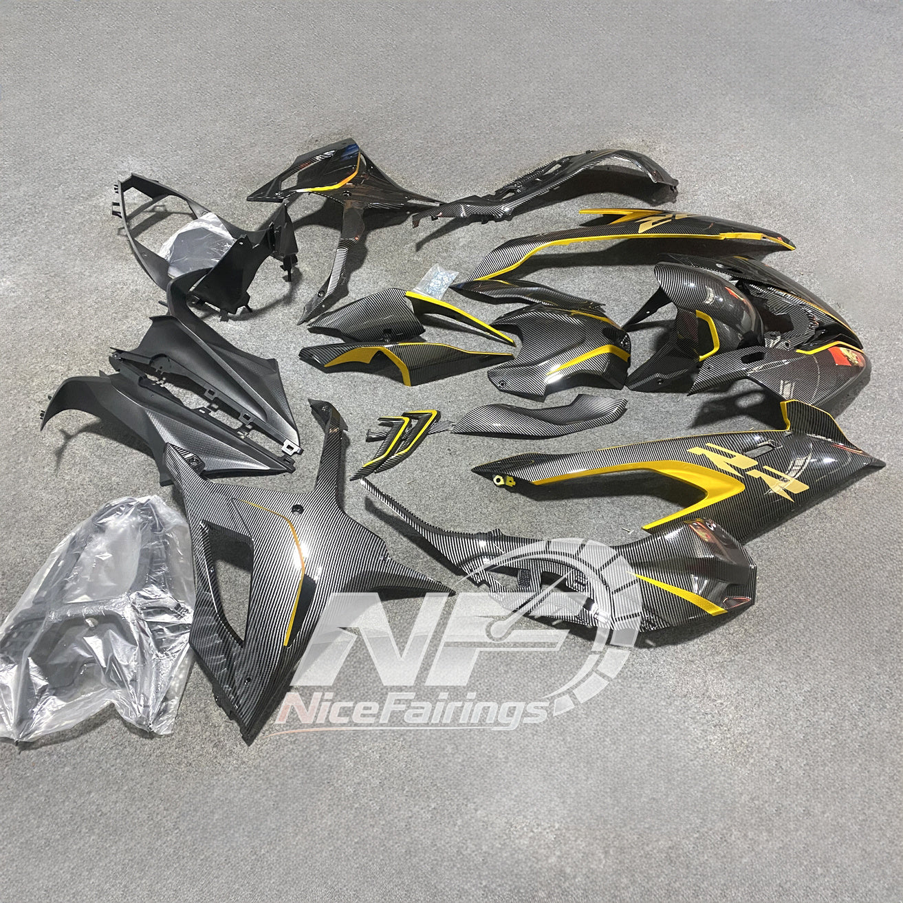 For BMW S1000RR 2019-2022 M Motorsport Premium Edition Motorcycle Fairing Kit, Aftermarket ABS Body Panels | NiceFairings - rear angle image