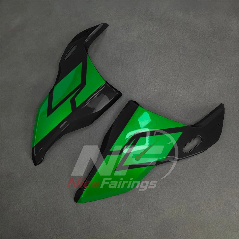 For BMW S1000RR 2025-2026 Green Black Motorcycle Fairing Kit with Aftermarket Body Panels | NiceFairings - rear angle image