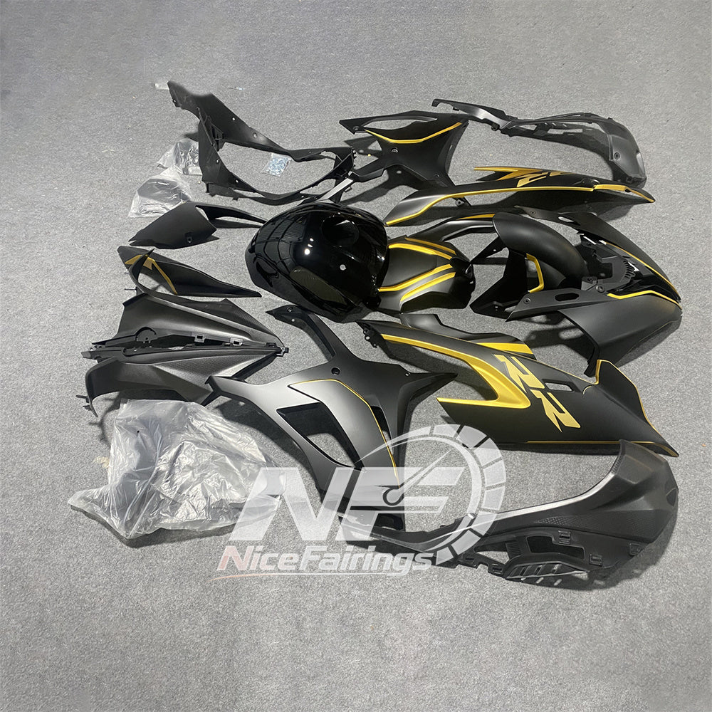 For BMW S1000RR 2019-2022 Blue White Tank Cover ABS Fairing Kit, Custom Painted Motorcycle Bodywork | NiceFairings - rear angle image