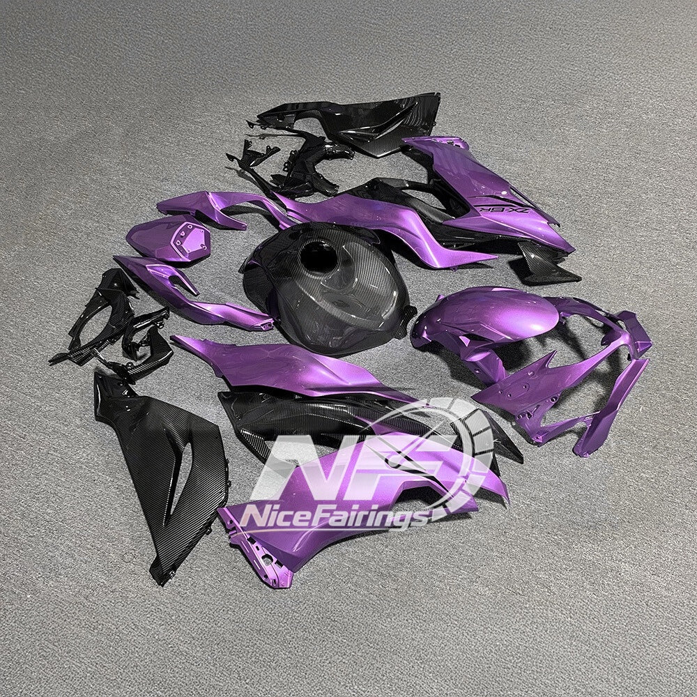 For Kawasaki Ninja ZX-6R 636 2019-2023 Custom Fairings Lime Green Special Edition | NiceFairings - rear angle image