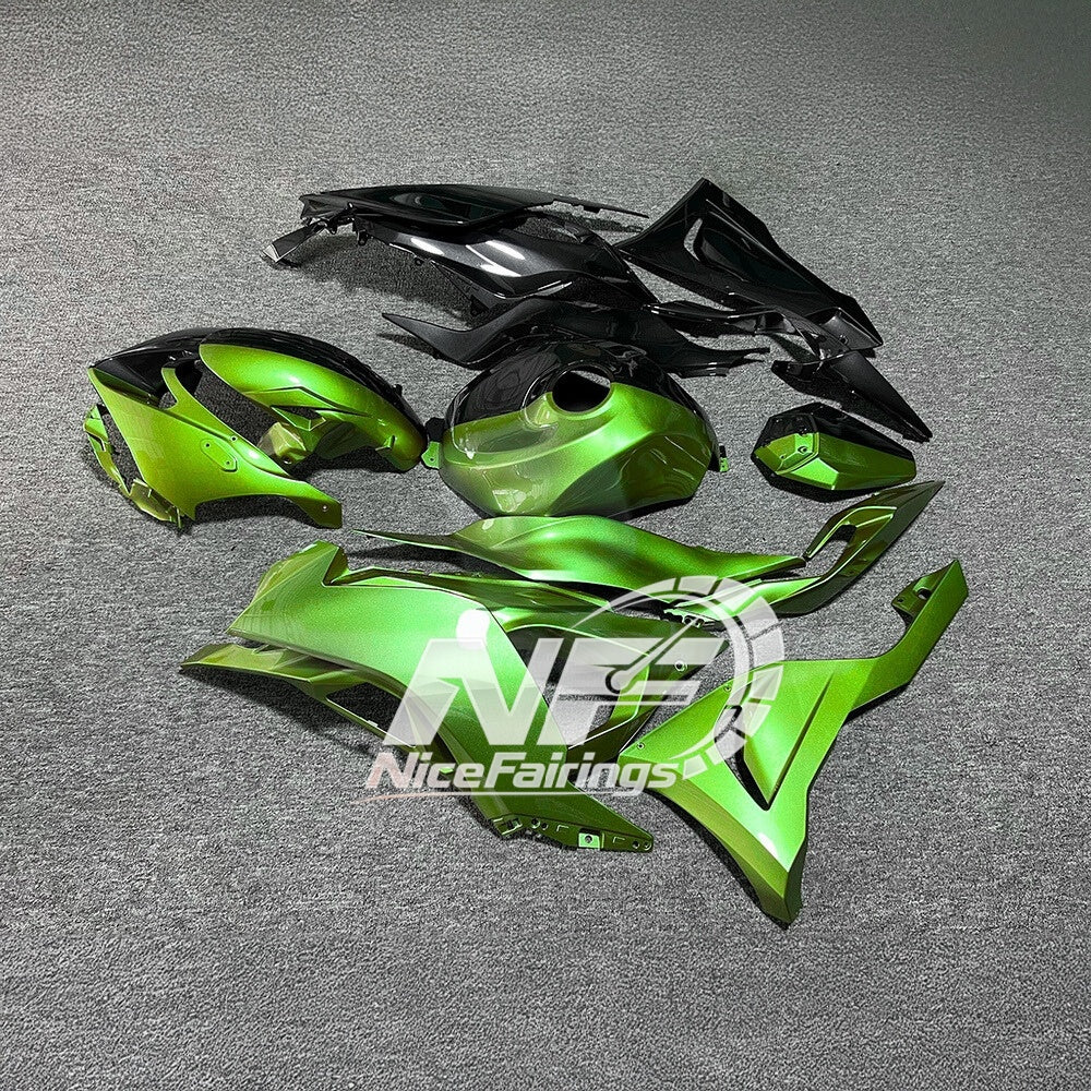 For Kawasaki ZX6R 636 2024-2025 Painted Motorcycle Bodywork Orange Black Tank Cover | NiceFairings - rear angle image