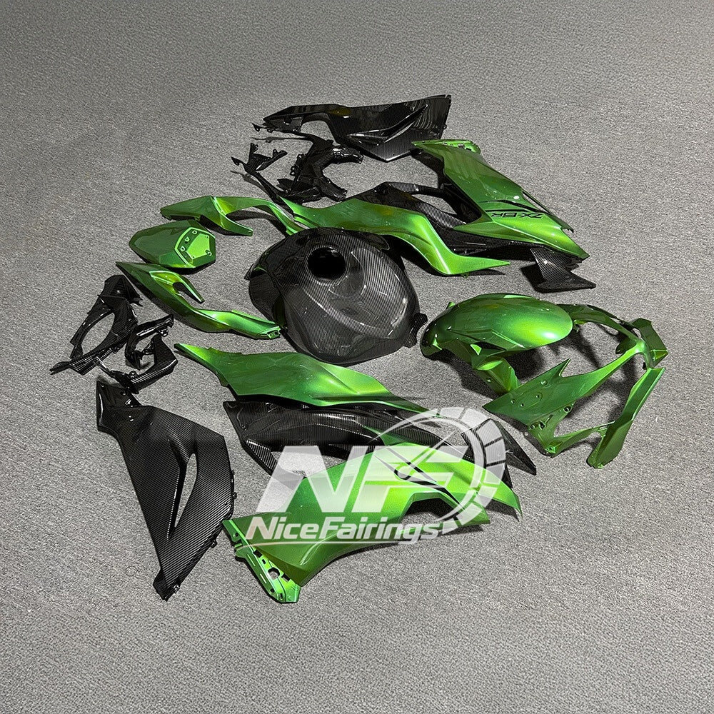 For Kawasaki ZX6R 636 Custom Painted ABS Body Kit Blue Silver Special Edition | NiceFairings - rear angle image